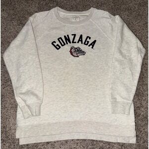 League Gonzaga Bulldogs Fleece Sweatshirt Heather Gray Womens Medium L
